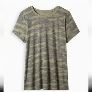 Torrid Vintage Army Fatigue Crew Neck Short Sleeve Tee EUC